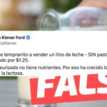 “La leche pasteurizada no tiene nutrientes. Por eso ha crecido la intolerancia a la lactosa”: #Falso