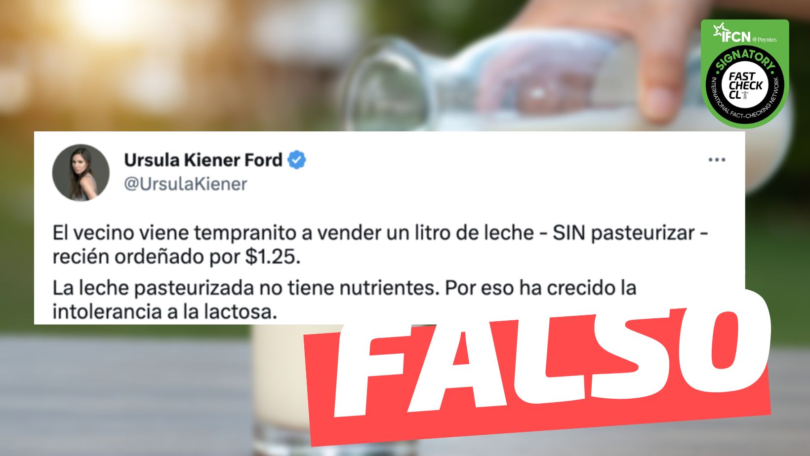 You are currently viewing “La leche pasteurizada no tiene nutrientes. Por eso ha crecido la intolerancia a la lactosa”: #Falso