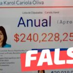 (Imagen) “Esto es lo que recibe la diputada comunista Karol Cariola, $240 millones al año y mensualmente $20 millones”: #Falso