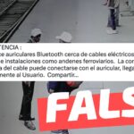 (Video) “No utilice auriculares Bluetooth cerca de cables eléctricos de alta tensión (…) la corriente eléctrica del cable puede conectarse con el auricular, llegando directamente al usuario”: #Falso