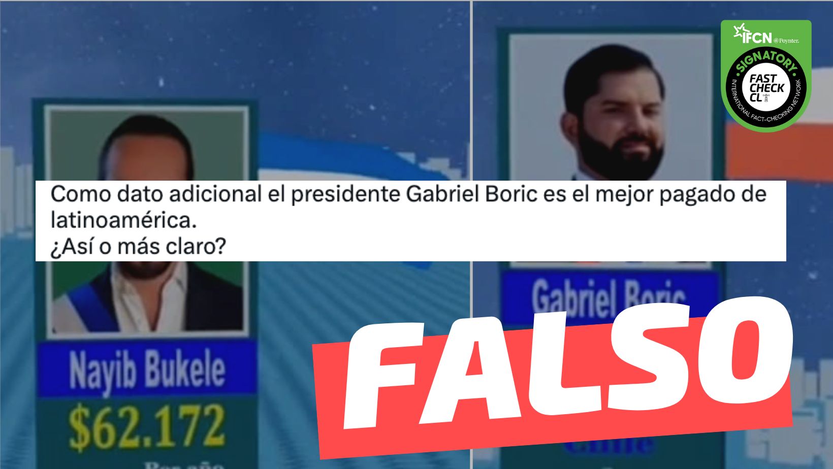 You are currently viewing “El Presidente Gabriel Boric es el mejor pagado de Latinoamérica”: #Falso