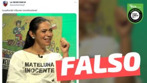 Read more about the article (Imagen) La presidenta del Tribunal Constitucional con polera que dice “Inocente Mateluna”: #Falso