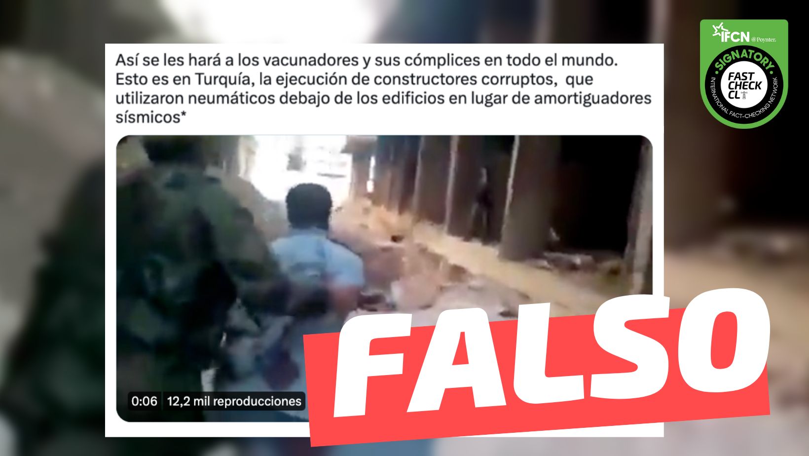 You are currently viewing (Video) “En Turquía, la ejecución de constructores que utilizaron neumáticos debajo de los edificios en lugar de amortiguadores sísmicos”: #Falso