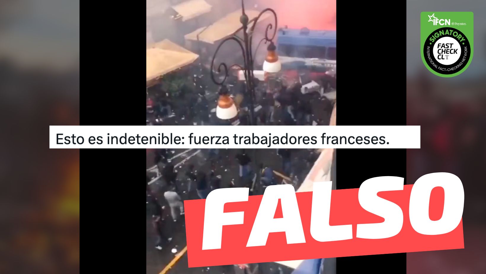 You are currently viewing (Video) “Esto es indetenible: fuerza trabajadores franceses”: #Falso