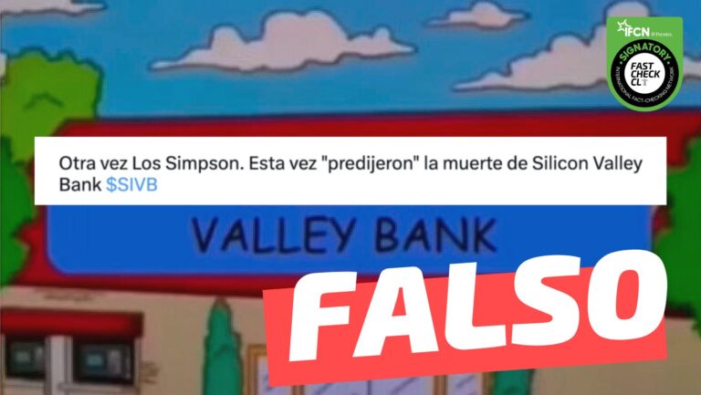 Read more about the article (Video) “Otra vez Los Simpson. Esta vez predijeron la muerte de Silicon Valley Bank”: #Falso