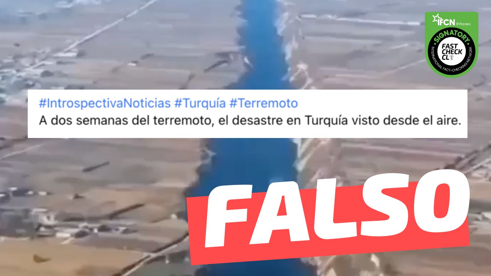 You are currently viewing (Imagen) “A semanas del terremoto, el desastre en Turquía visto desde el aire”: #Falso