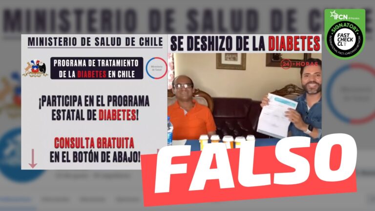 Read more about the article (Video) Ministerio de Salud promociona “Programa de tratamiento de la diabetes en Chile”: #Falso