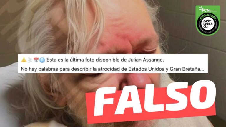 Read more about the article (Imagen) “Esta es la última foto disponible de Julian Assange”: #Falso