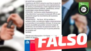 Read more about the article Carabineros de Chile comunica que delincuentes se hacen pasar por vendedores de llaveros que contienen un chip con GPS: #Falso