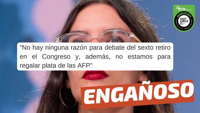 No hay ninguna razón para debate del sexto retiro en el congreso y, además, no estamos para regalar plata de las AFP