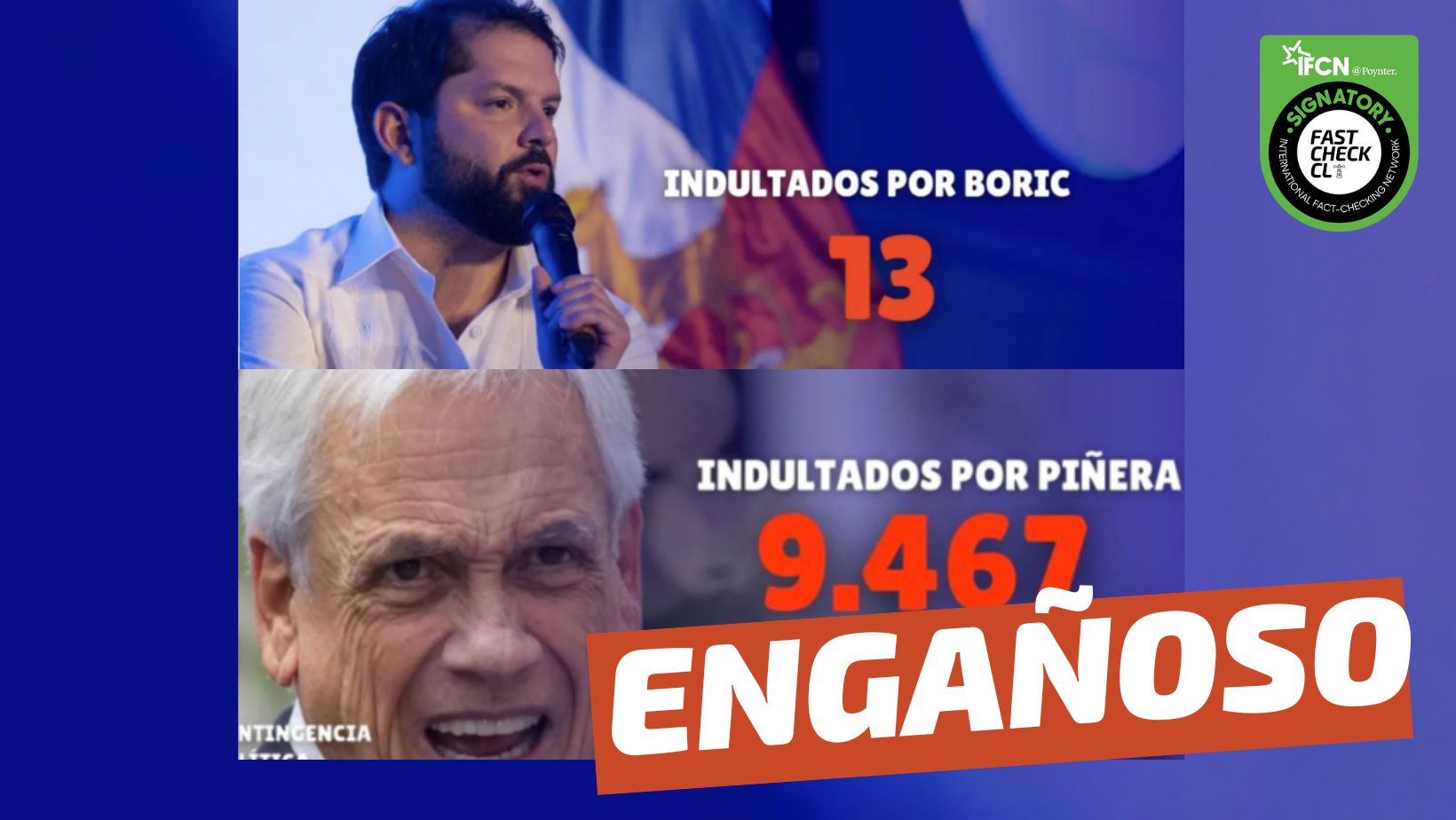 You are currently viewing (Imagen) “Indultados por Boric: 13. Indultados por Piñera: 9.467”: #Engañoso