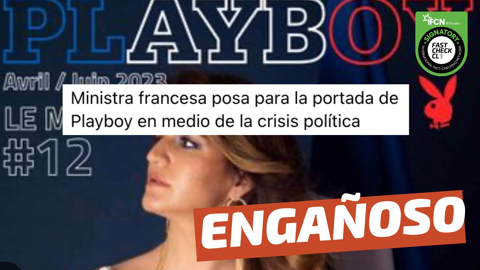 You are currently viewing (Imagen) “Ministra francesa posa para la portada de Playboy en medio de crisis política”: #Engañoso
