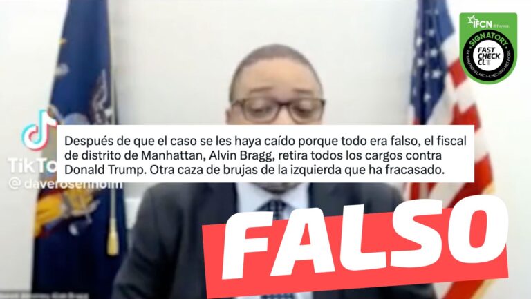 Read more about the article (Video) “El fiscal del distrito de Manhattan, Alvin Bragg, retira todos los cargos contra Donald Trump”: #Falso