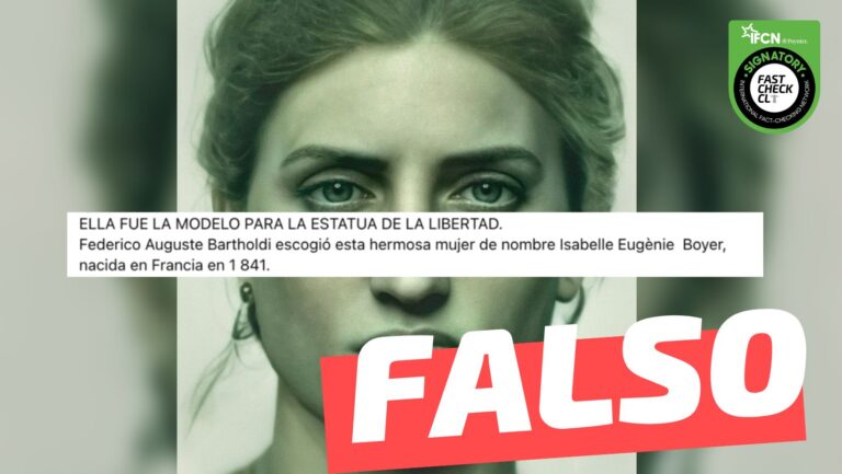 Read more about the article (Imagen) “Ella fue la modelo para la Estatua de la Libertad”: #Falso