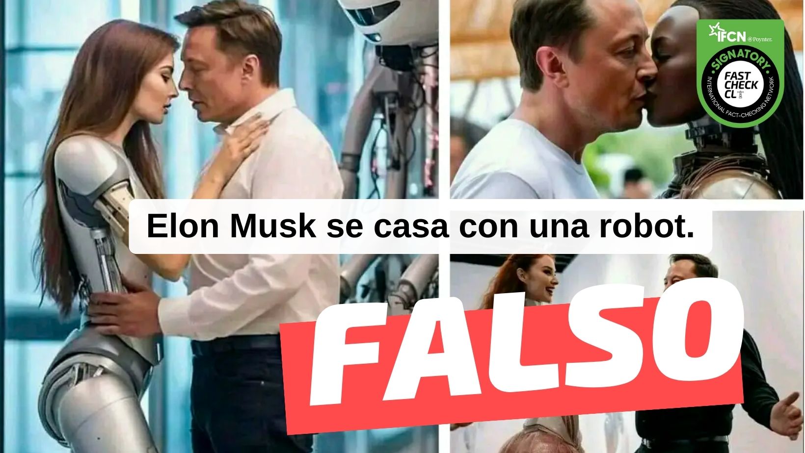 Elon Musk se casa con una robot.