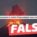 (Video) “Impresionante el volcán Popocatépetl esta noche”: #Falso