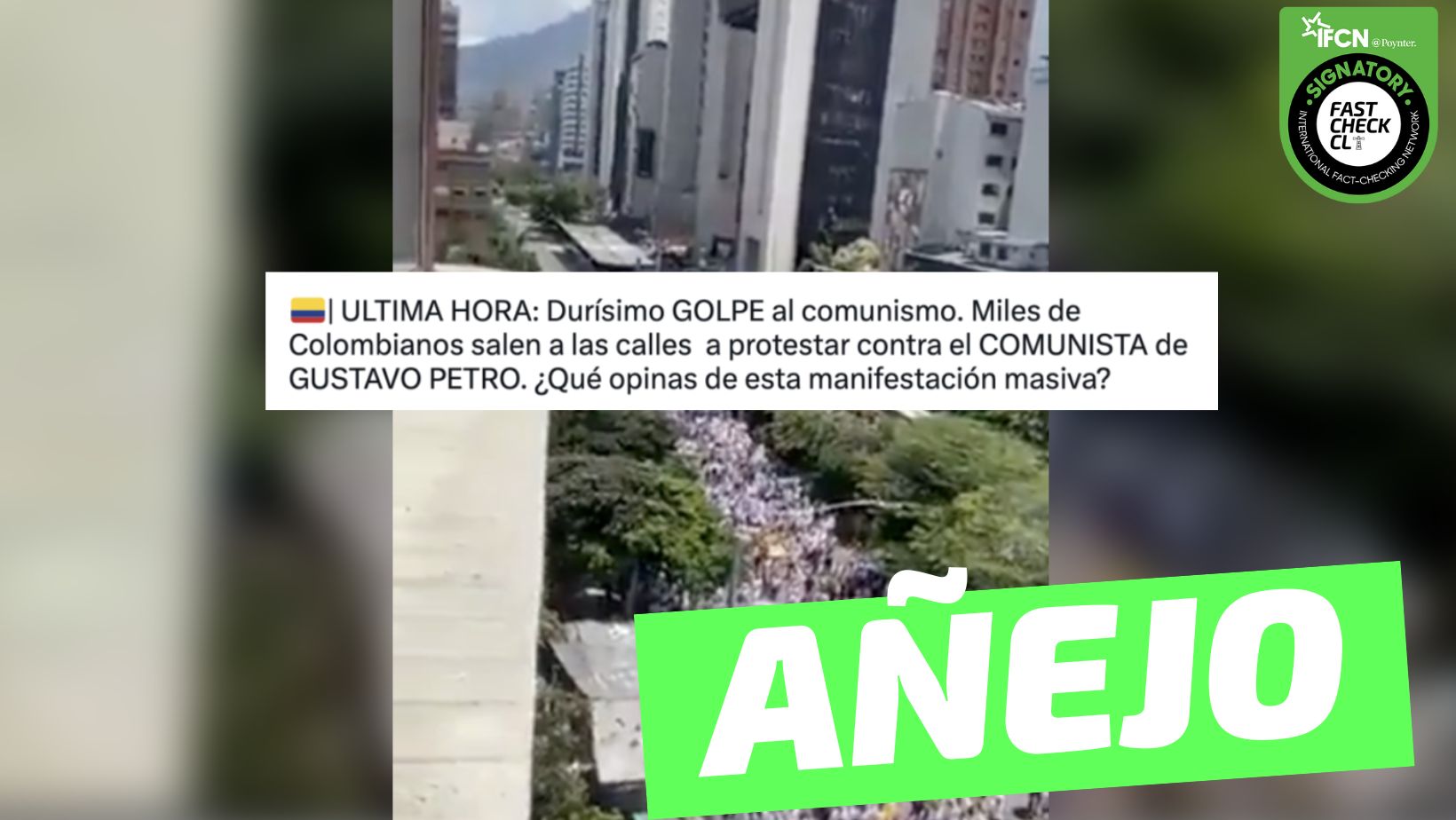 You are currently viewing (Video) “Miles de colombianos salen a las calles a protestar contra el comunista de Gustavo Petro”: #Añejo
