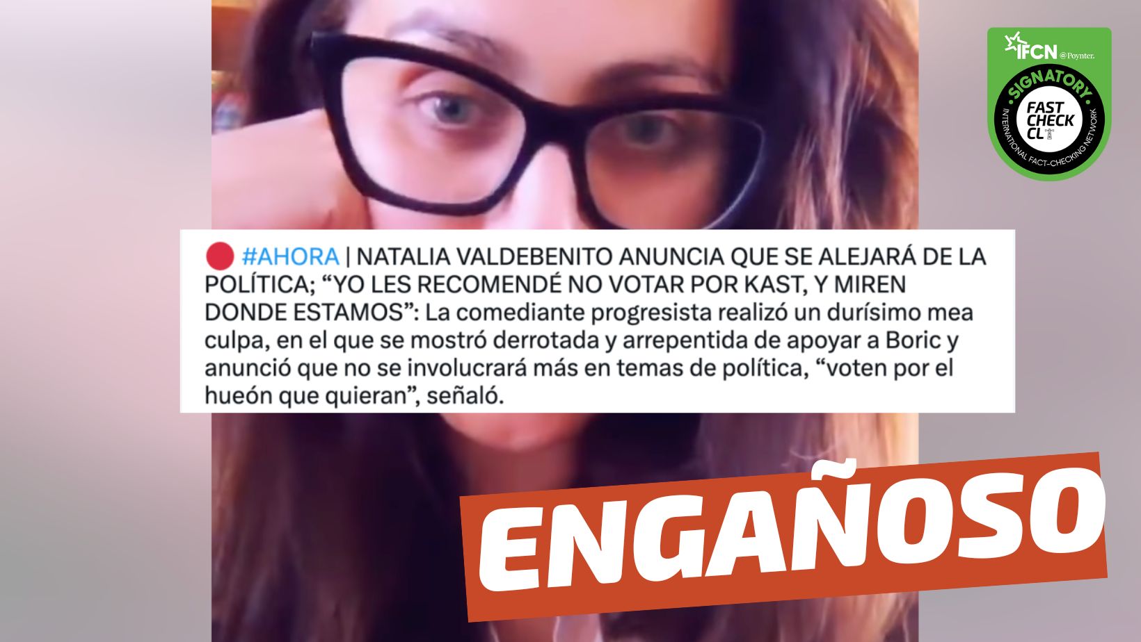 Natalia valdebenito anuncia que se alejara de la politica