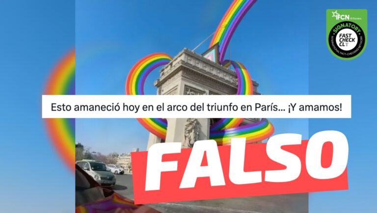 Lee más sobre el artículo (Video) “Esto amaneció hoy en el Arco del Triunfo en París”: #Falso