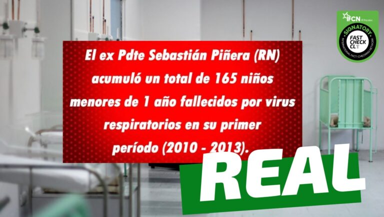 Read more about the article “El ex presidente Piñera acumuló un total de 165 niños menores de 1 año fallecidos por virus respiratorios en su primer periodo (2010-2013)”: #Real