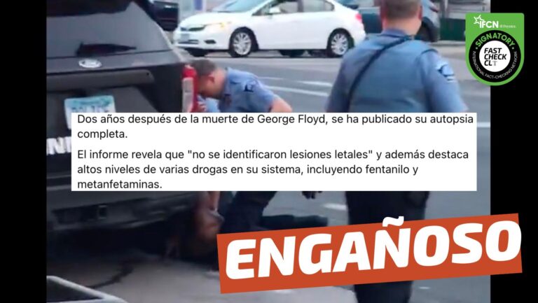 Lee más sobre el artículo “Dos años después de la muerte de George Floyd, se ha publicado su autopsia completa. El informe revela que ‘no se identificaron lesiones letales’ y destaca altos niveles de drogas”: #Engañoso