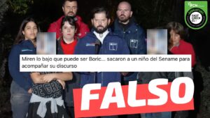 Read more about the article (Imagen) “Miren lo bajo que puede ser Boric…sacaron a un niño del Sename para acompañar su discurso”: #Falso