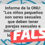 Informe de la ONU: “Los niños pequeños son seres sexuales que deben tener parejas sexuales (…)”: #Falso