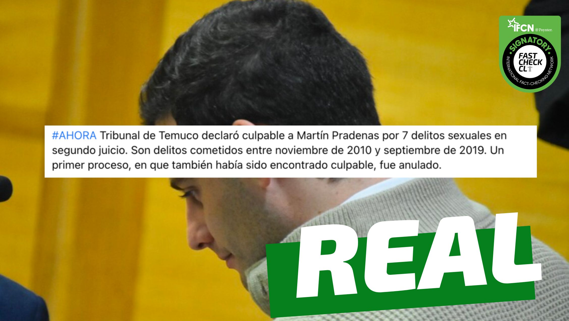 You are currently viewing “Tribunal de Temuco declar贸 culpable a Mart铆n Pradenas por 7 delitos sexuales”: #Real