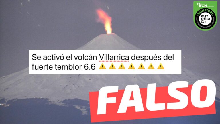 Lee más sobre el artículo (Video)”Se activó el volcán Villarrica después del fuerte temblor 6.6″: #Falso