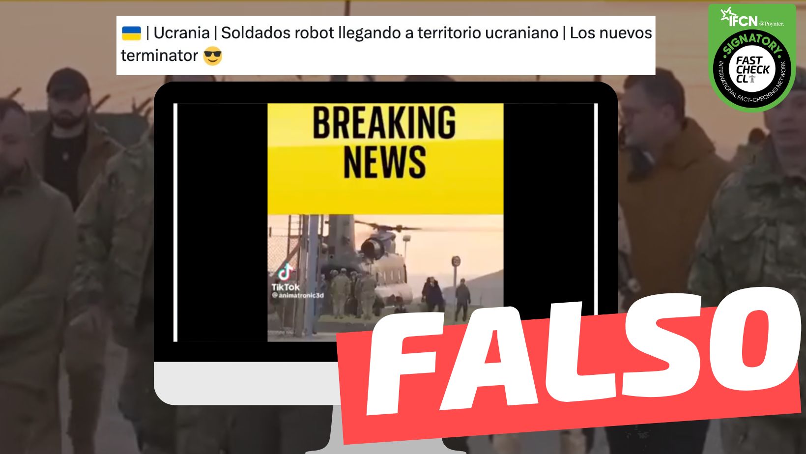 You are currently viewing (Video) “Nuevo ‘Robot Royal Force’ llegó a Ucrania”: #Falso