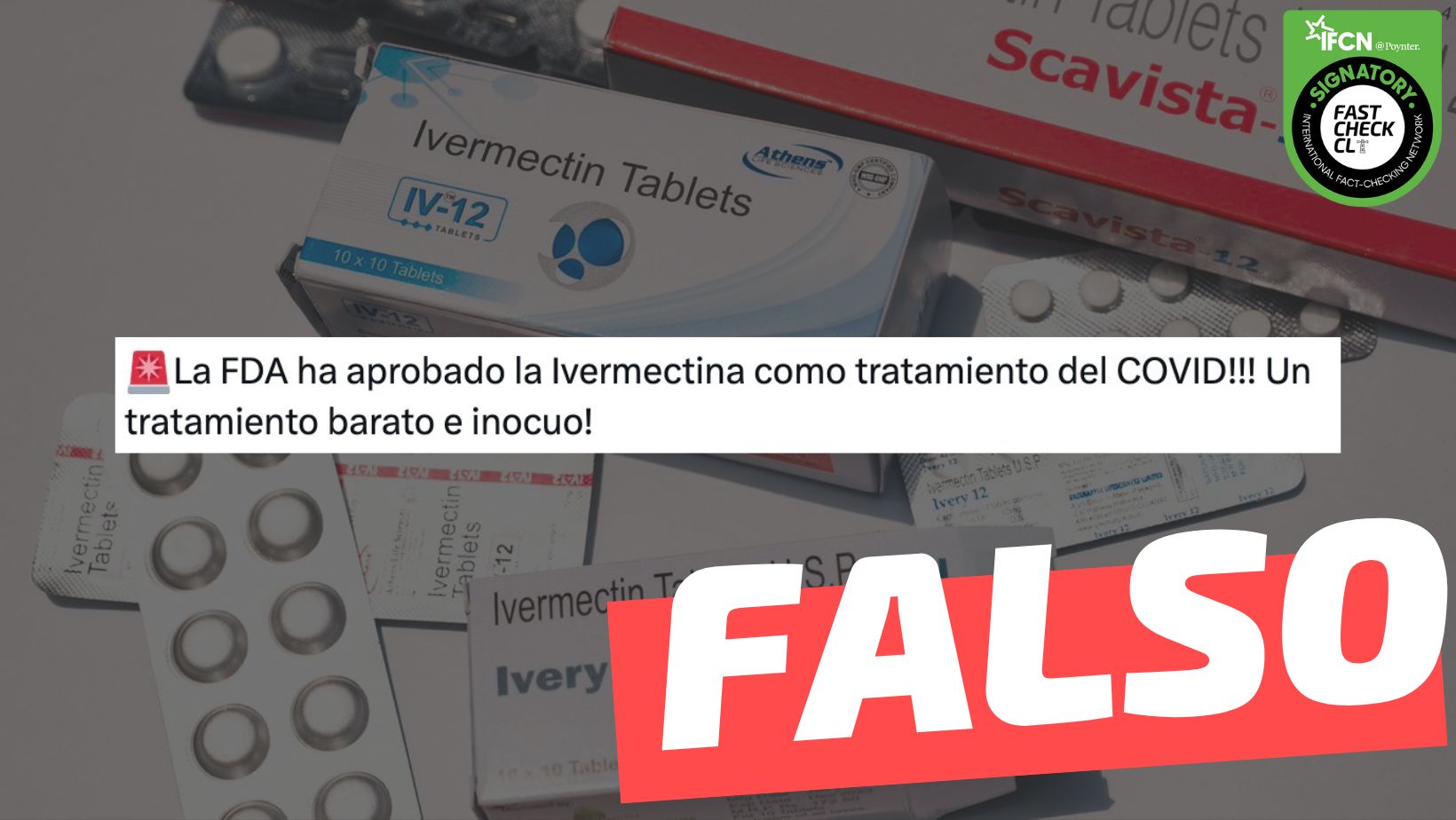 You are currently viewing “La FDA ha aprobado la ivermectina como tratamiento contra el covid”: #Falso