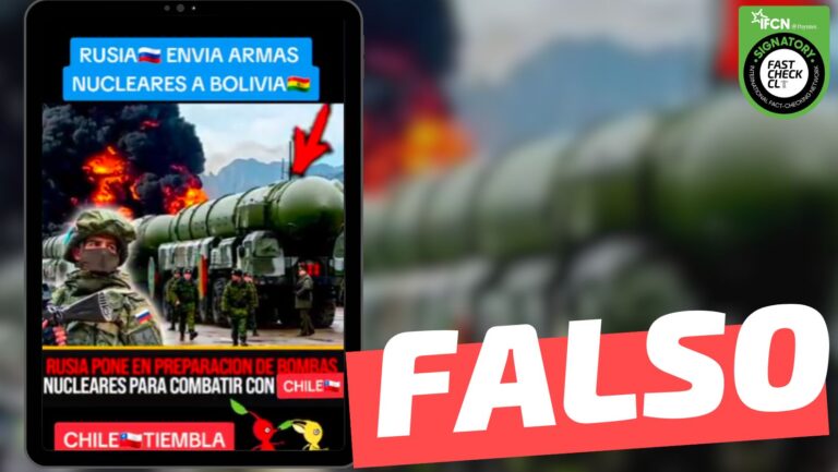 Read more about the article (Video) “Rusia pone en preparación bombas nucleares para combatir a Chile”: #Falso