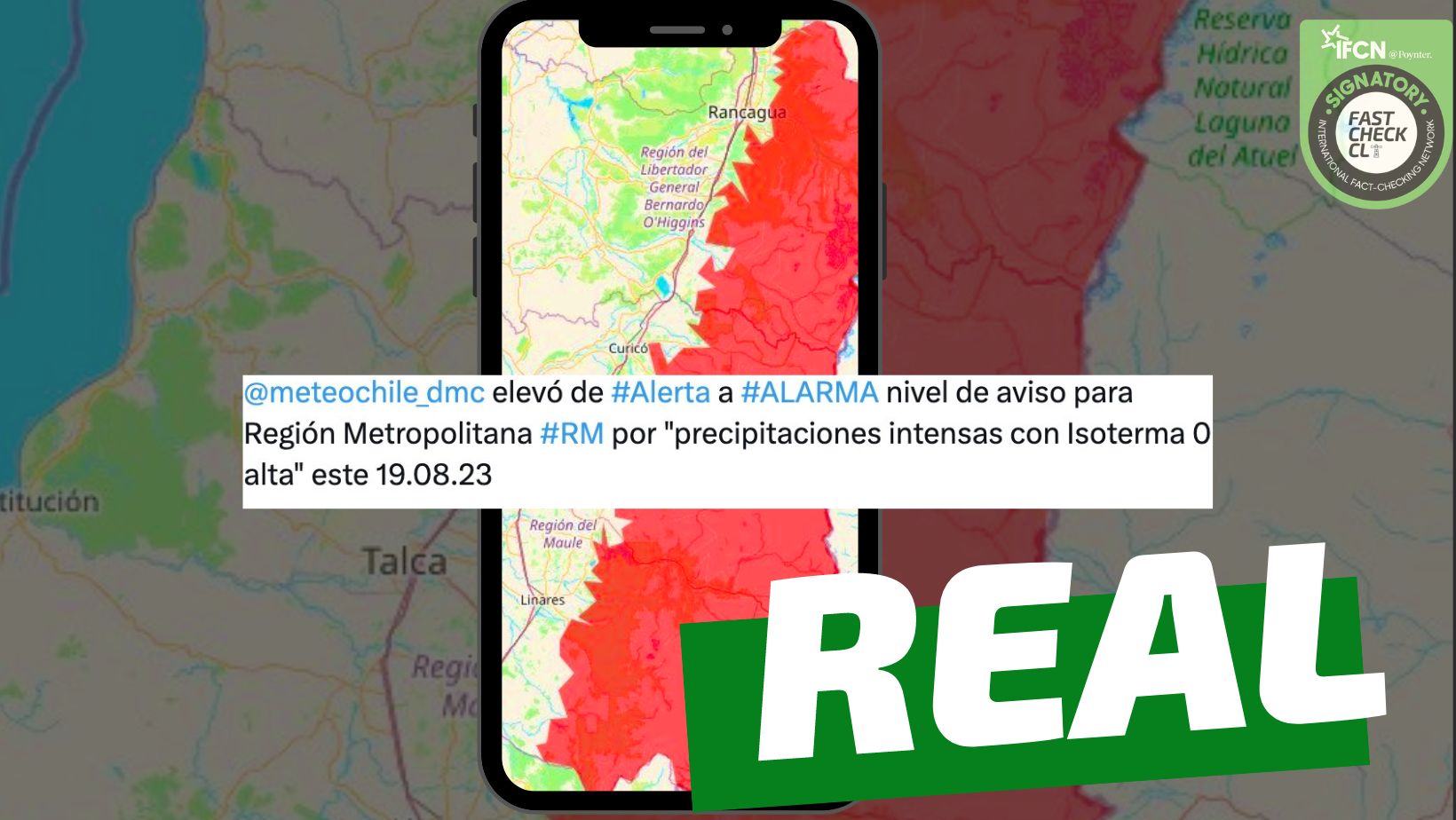 You are currently viewing Regiones Metropolitana, O’Higgins y Maule pasan de “alerta” a “alarma” por precipitaciones intensas con isoterma cero alta: #Real