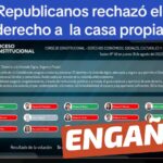 (Imagen) “Republicanos rechazó el derecho a la casa propia”: #Engañoso