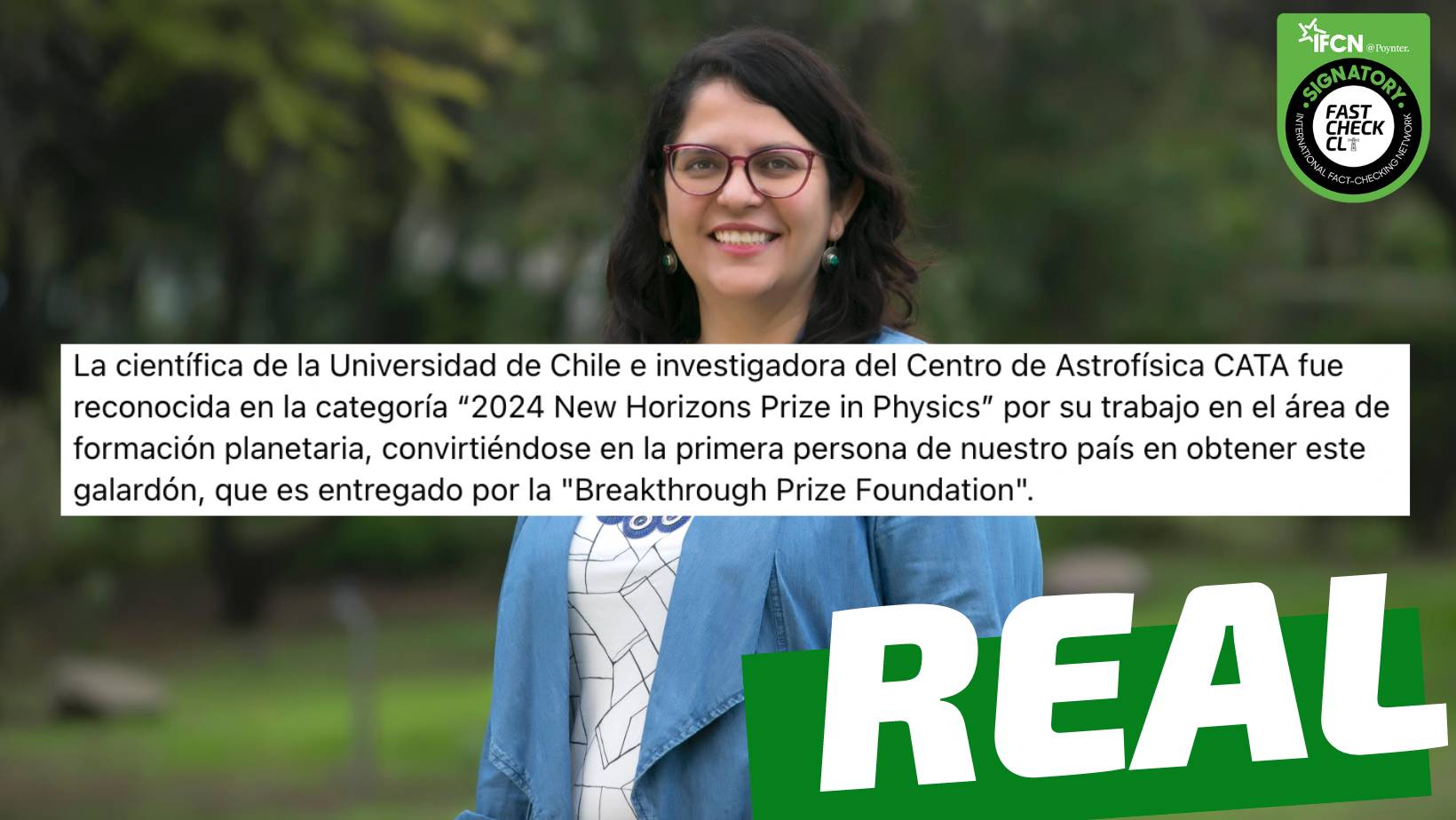 You are currently viewing La astrónoma Laura Pérez es la primera chilena que obtiene el premio “New Horizon Prize in Physics”: #Real