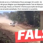 “Filtran video donde se ve un helicóptero Ruso perseguir el avión de Prigozhin”: #Falso