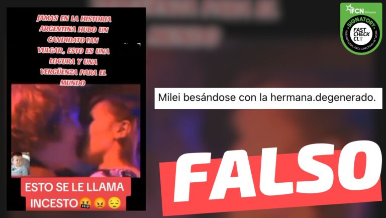 Read more about the article (Video) Javier Milei besándose con su hermana: #Falso