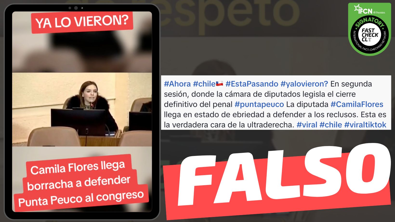 You are currently viewing (Video) Camila Flores llega en estado de ebriedad al Congreso: #Falso
