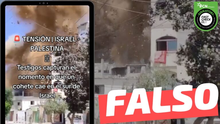 Read more about the article (Video) “Testigos capturan el momento en que un cohete cae en el sur de Israel”: #Falso