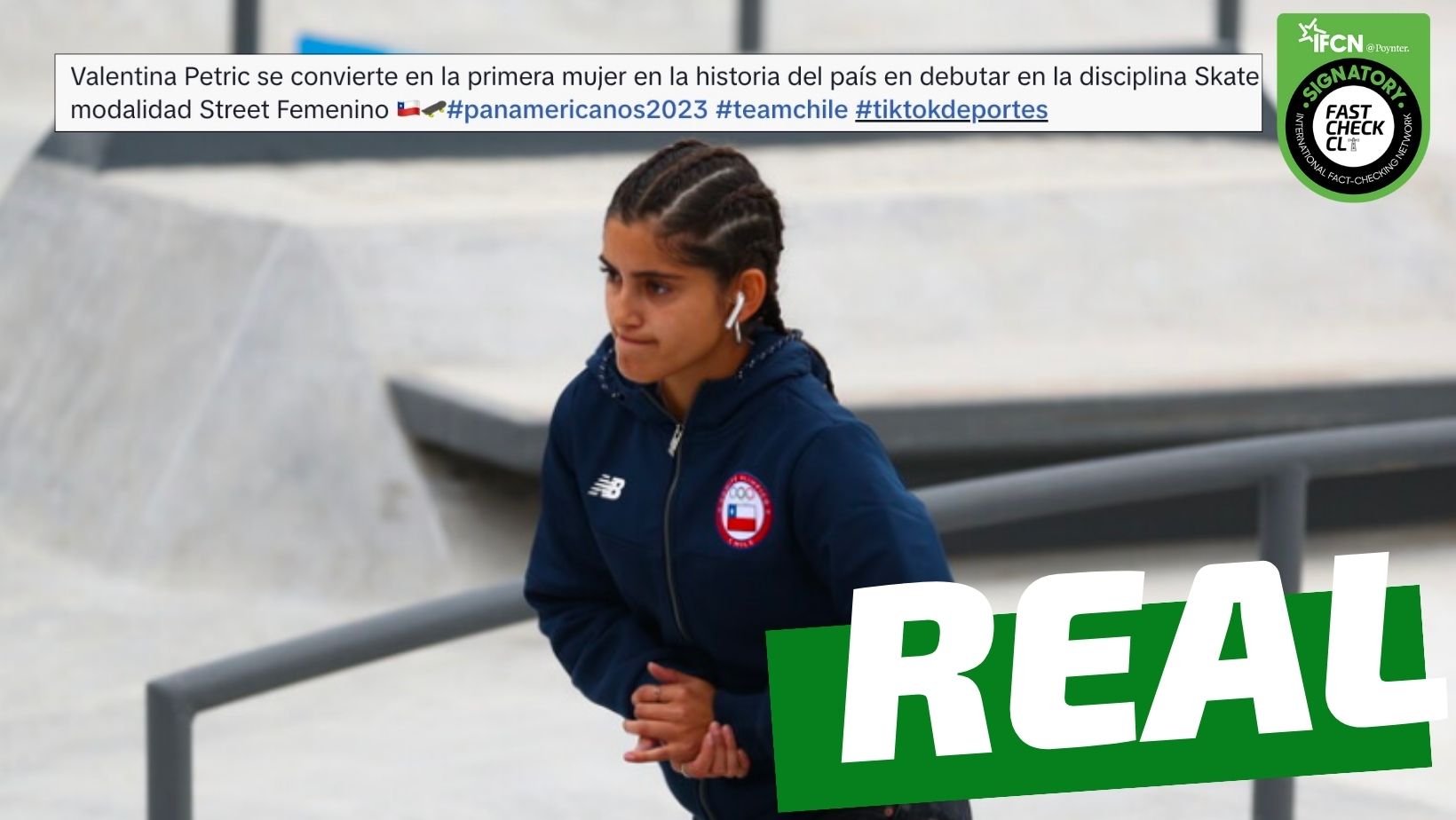 You are currently viewing “Valentina Petric se convierte en la primera mujer en la historia del país en debutar en la disciplina Skate modalidad Street Femenino”: #Real