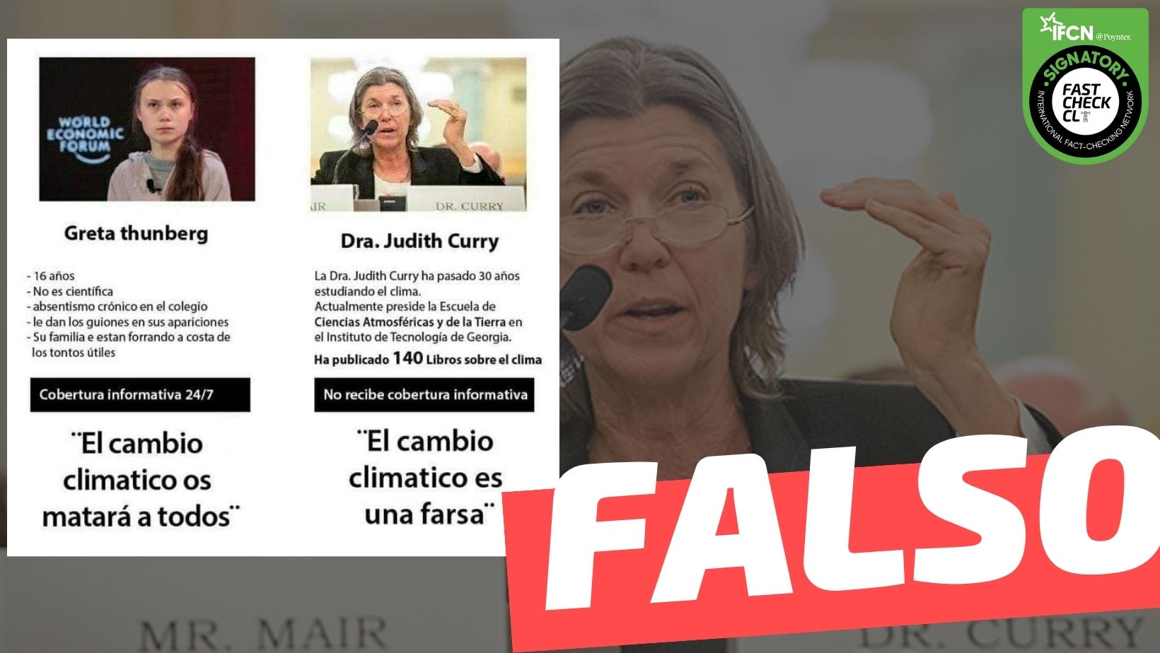 You are currently viewing Dra. Judith Curry, quien actualmente preside la “Escuela de Ciencias Atmosféricas” dijo: “El cambio climático es una farsa”: #Falso