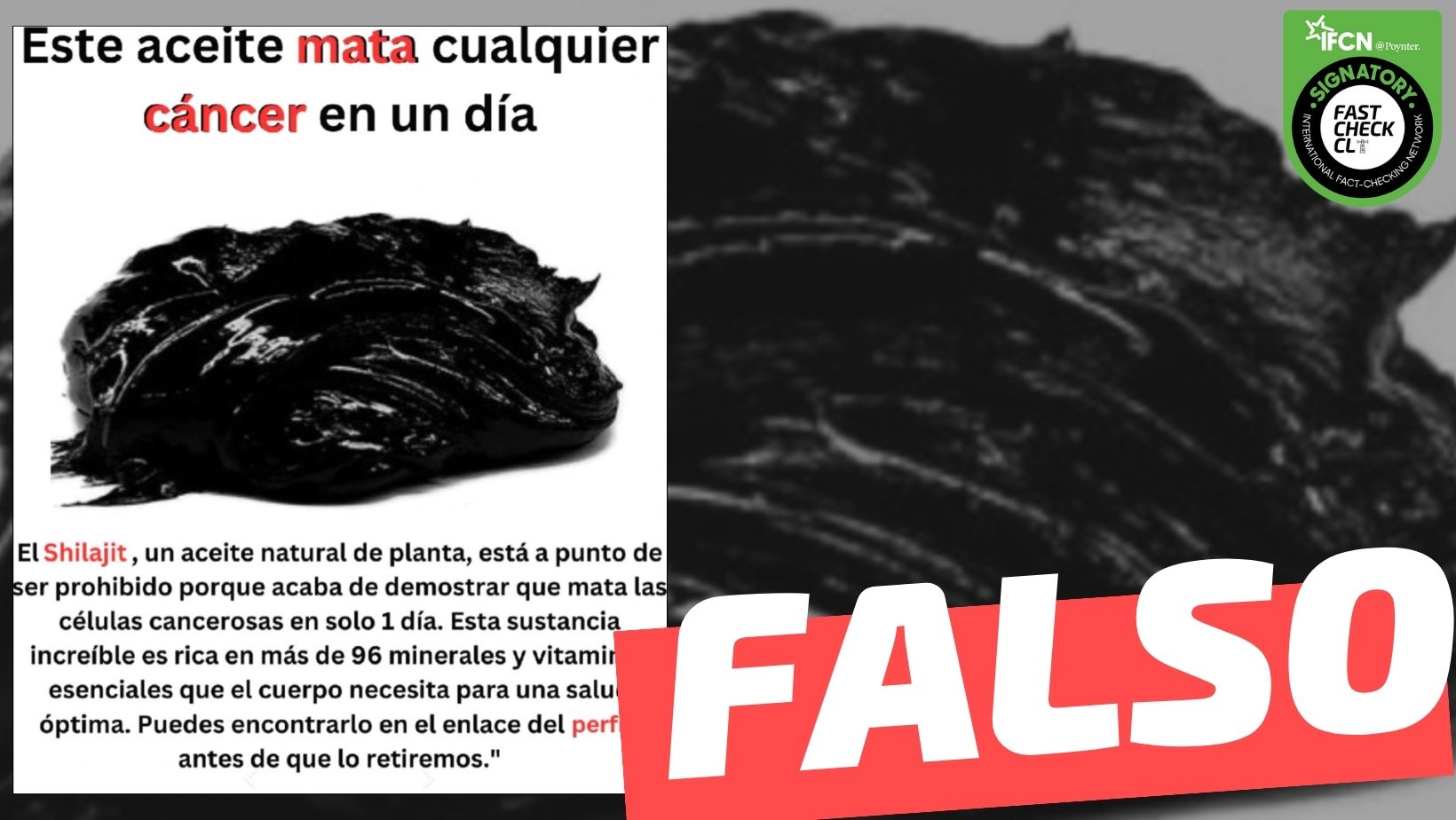 You are currently viewing “El shilajit, un aceite natural de planta, acaba de demostrar que mata las células cancerosas en solo 1 día”: #Falso