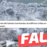 (Video) “Imágenes del bombardeo de edificios civiles en Gaza por parte de Israel”: #Falso