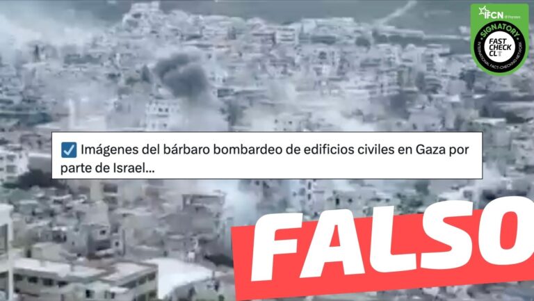 Read more about the article (Video) “Imágenes del bombardeo de edificios civiles en Gaza por parte de Israel”: #Falso