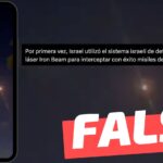 (Video) “Por primera vez, Israel utilizó el sistema israelí de defensa antimisiles láser Iron Beam para interceptar con éxito misiles desde Gaza”: #Falso