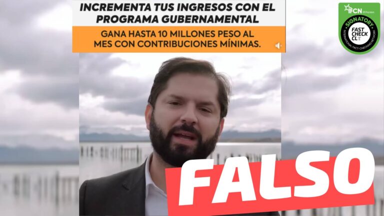 Read more about the article (Video) Presidente Gabriel Boric promueve inversión en “plataforma de ingresos pasivos”: #Falso