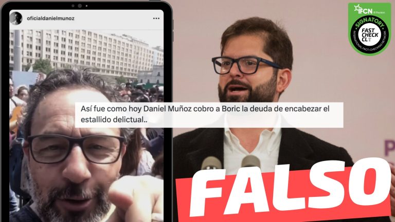 Read more about the article (Video) Actor Daniel Muñoz exige la renuncia del presidente Gabriel Boric: #Falso
