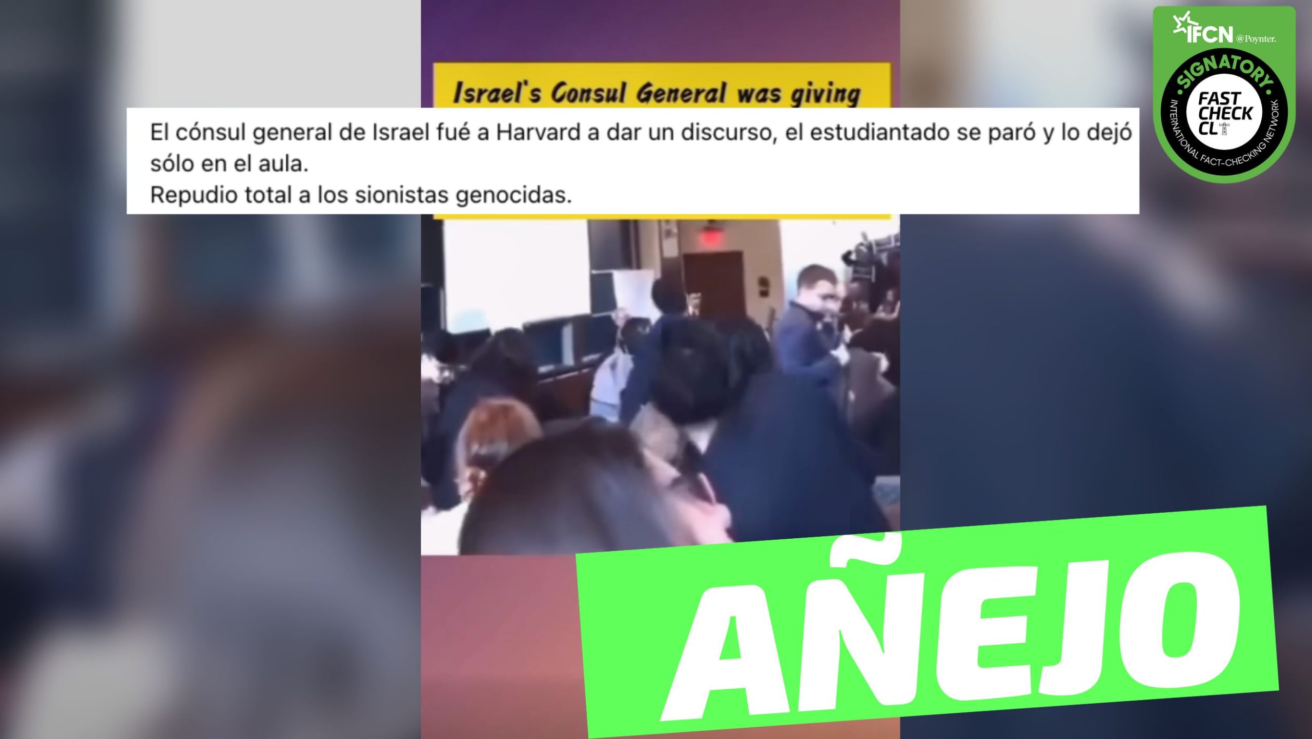 You are currently viewing (Video) “El cónsul general de Israel fue a Harvard a dar un discurso, el estudiantado se paró y lo dejó solo en el aula”: #Añejo