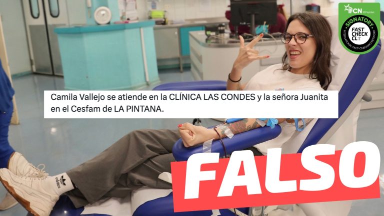 Read more about the article (Imagen) “Camila Vallejo se atiende en Clínica Las Condes”: #Falso