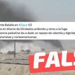 (Video) “Imágenes en directo de blindados ardiendo y otros a la fuga” en Gaza: #Falso